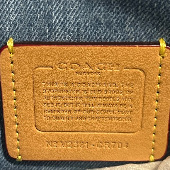 Coach Tabby 26 Quilted Denim Shoulder Bag in Light Blue - Picture 6 of 6